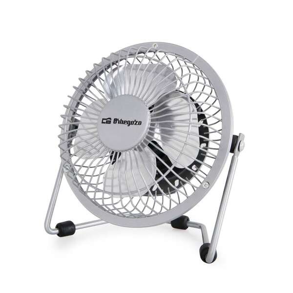 Mini ventilatore da tavolo Orbegozo PW 1025 - Potente e silenzioso - Connessione USB 2 in 1 - Pale in metallo da 10 cm