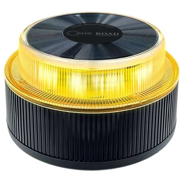 Sos Road Connected V16 Segnalatore luminoso di emergenza stradale - Approvato DGT - Segnalazione di emergenza e geoposizionamento - Resistenza IP54 - Base magnetica