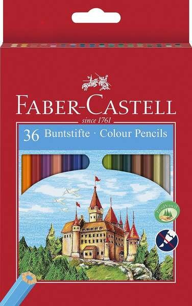Faber-Castell Classic Color Confezione da 36 matite colorate esagonali - Resistenza alla rottura - Colori assortiti