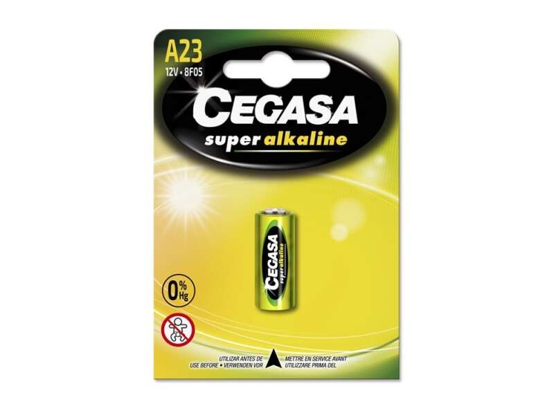 Batteria Cegasa Super Alkaline 8F05 Confezione da 1 A23 12V - Alta Tecnologia - Affidabilità - Alte Prestazioni - Massime Prestazioni