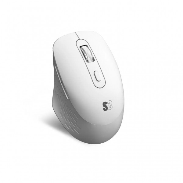 Subblim Curve Ergo Dual Mouse wireless - Bluetooth USB 2.4GHz 1600dpi - 5 pulsanti - Uso per destrimani - Bianco