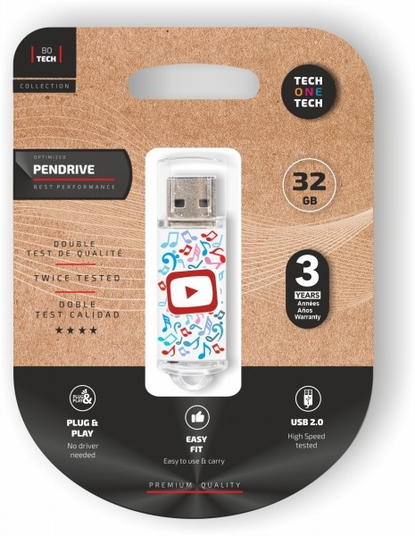 TechOneTech Be Super Video Dream USB 2.0 Memoria 32GB (Pendrive)