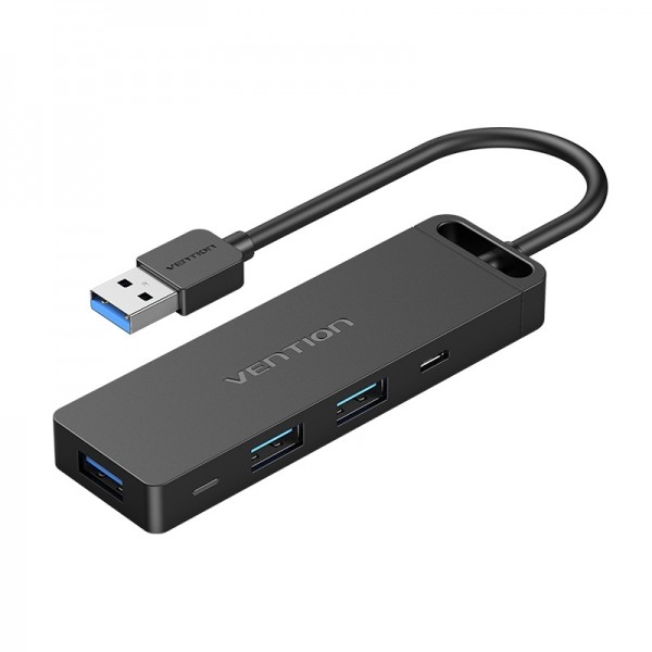 Vention HUB 6 in 1 da USB 3.0 a USB 3.0x3/TF/SD/Micro-B - 015 m - Nero