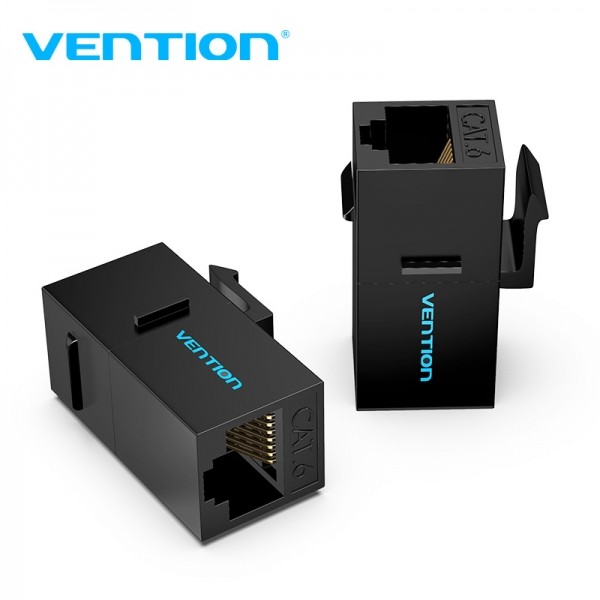 Vention Confezione da 5 adattatori per connettori Cat6 UTP RJ45 femmina-femmina - Nero