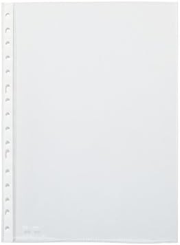 Pardo Confezione da 100 buste trasparenti multiforo Folio 60 micron - Rinforzo bianco