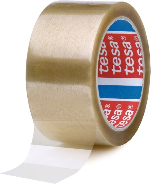 Nastro da imballaggio Tesa 4089 50 mm x 66 metri - In polipropilene - Adesivo in gomma naturale - Trasparente
