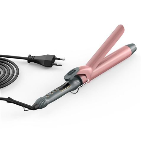 Piastra per capelli professionale XO - Schermo LCD - Potenza 45-65W - Spegnimento automatico 60 min - Temperatura 80-230°C - Elemento riscaldante in alluminio e ceramica - Colore rosa