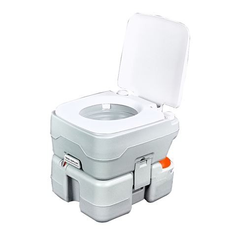 Toilette chimica portatile Muvip da 15 litri con livello - colore bianco
