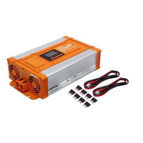 Inverter di potenza a onda sinusoidale pura Elbat con display LCD 2000W - Vari colori