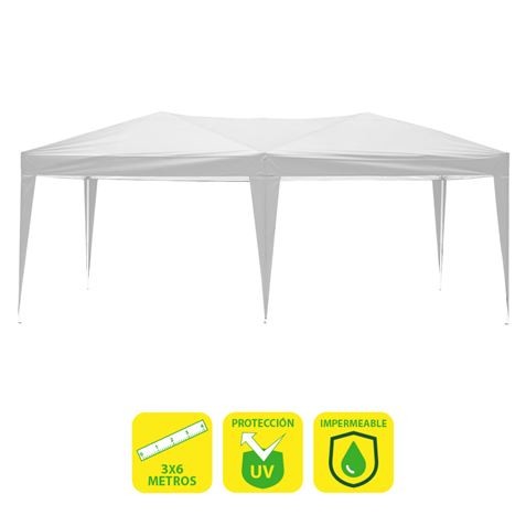 Tenda pieghevole in acciaio Sungarden 3x6m - Bianco