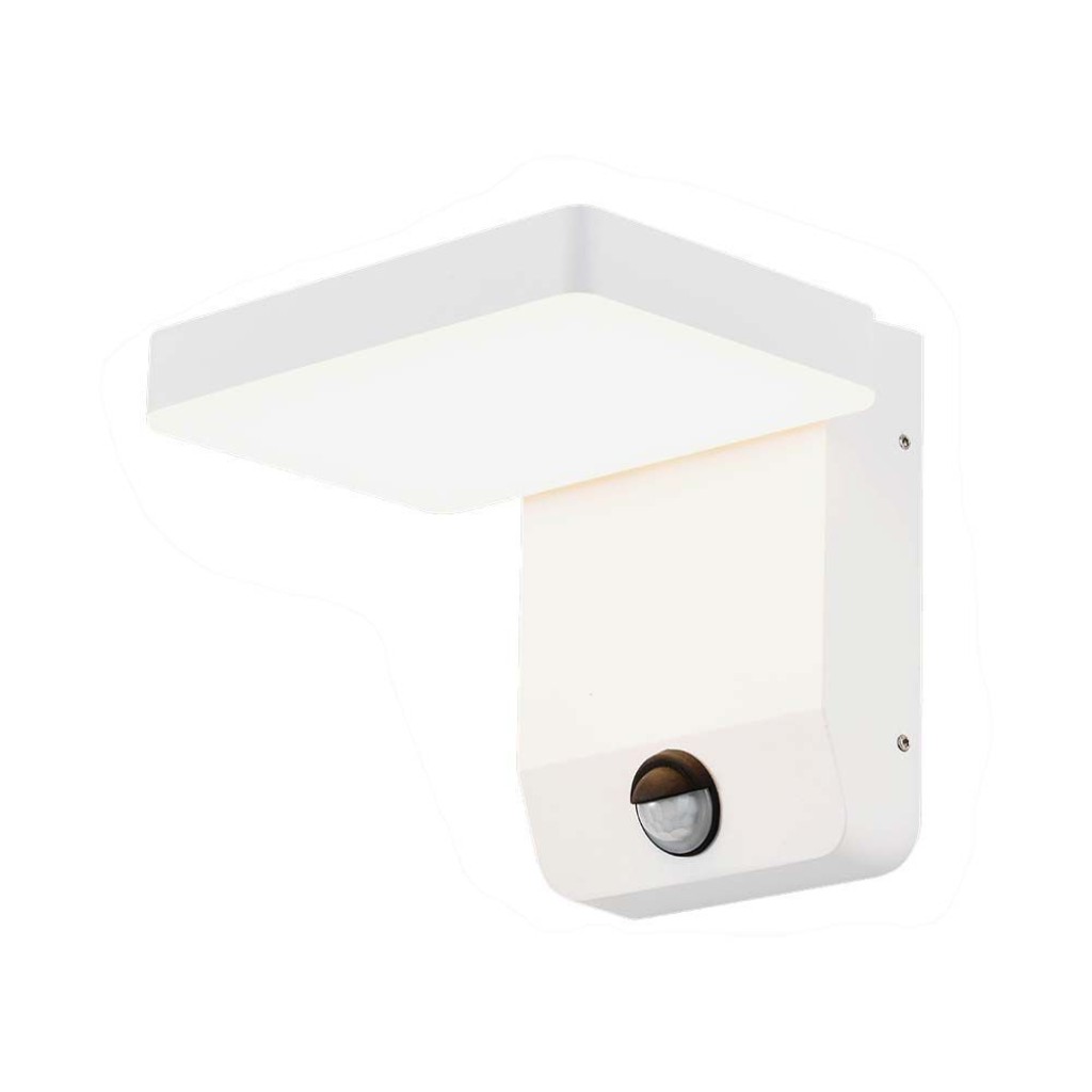 V-TAC Lampada LED da Muro Quadrata 17W 150LM/W con Sensore Colore Bianco 3000K IP65