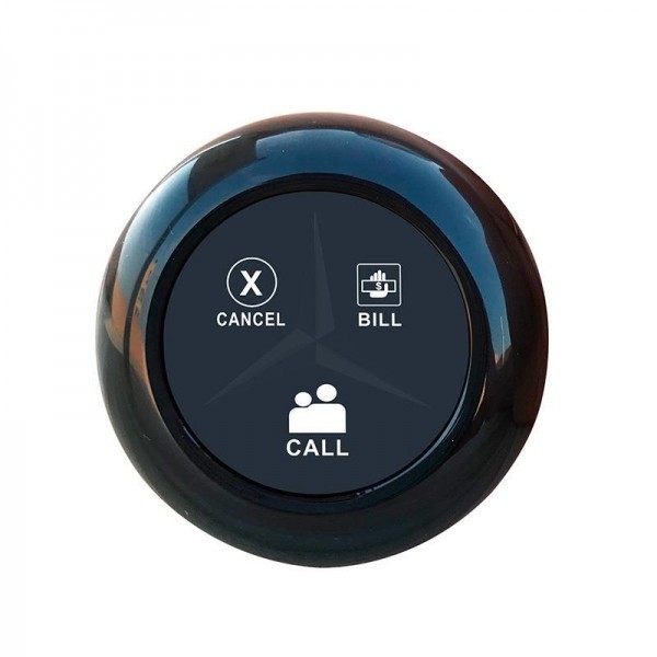 AVPos AVP-AC-3B-WP Cercapersone per cameriere - 3 funzioni - Supporto pubblicitario - Colore nero