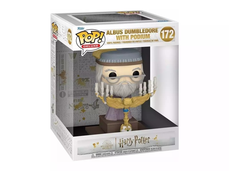 Funko Pop Deluxe Harry Potter Albus Silente con podio - Figura in vinile - Altezza 12 cm circa.