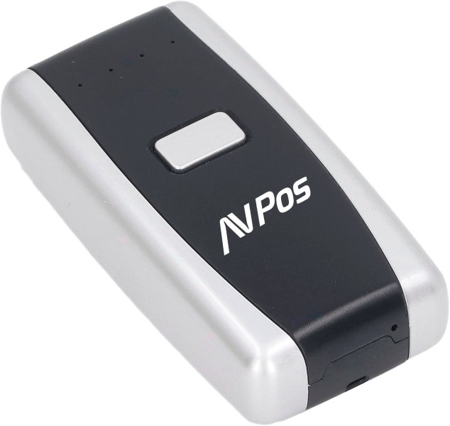 Lettore di codici portatile AVPos BT01 - Codici 1D 2D e QR - USB e seriale - Bluetooth - 1000 mAh - Nero