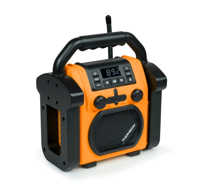 Radio e altoparlante Thomson WKR60BT da 30 W - Resistente agli schizzi e alla polvere - Arancione