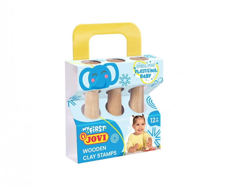 Jovi Il mio primo kit di modellazione in plastilina con 3 timbri in legno