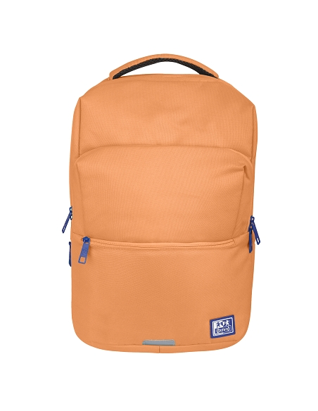 Zaino Oxford B-Ready 28L - Dimensioni 42x30x15cm - Tasca imbottita - Maniglia superiore - Copertura antipioggia - Poliestere riciclato RPET - Colore pesca