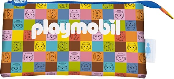 Astuccio triplo Playmobil Unite As One - Doppia chiusura con cerniera e tiretto in gomma