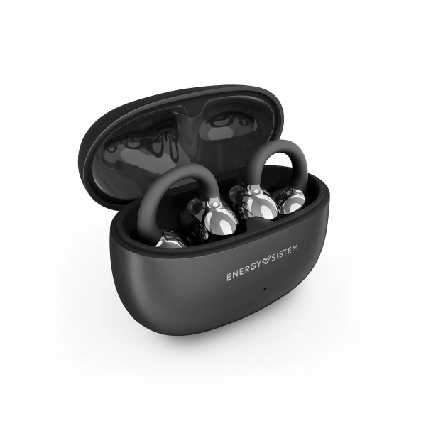 Auricolari wireless Energy Sistem ChicPods - Bluetooth 5.4 - Durata della batteria di 23 ore - Tecnologia Open Sound - Microfono con riduzione del rumore - Assistente vocale integrato - Design curvo - Nero