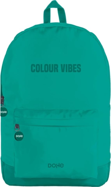 Zaino scolastico Dohe Daypack Colour Vibes - Scomparti multipli - Maniglia superiore - Spallacci imbottiti e regolabili - Realizzato in poliestere - Verde