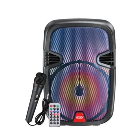 Altoparlante Karaoke XO F51 - Bluetooth 5.0 - 10W - Funzione TWS - Illuminazione RGB - Microfono cablato - Telecomando - Nero