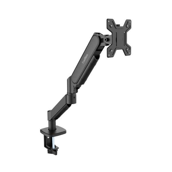Supporto per monitor con braccio articolato Coolbox M02 per monitor fino a 32 - Girevole e inclinabile - Gestione cavi - Peso massimo 8 kg - VESA 100x100 mm - Nero