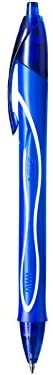 Bic Gel-Ocity Penna gel retrattile ad asciugatura rapida - Punta media 07 mm - Inchiostro gel - Resistente alle sbavature - Asciugatura ultra rapida - Colore blu