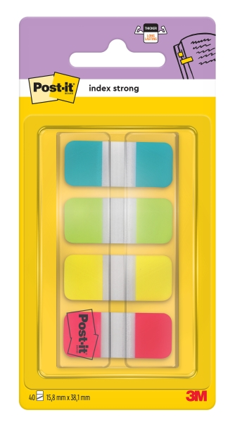 Post-It Dispenser per con 40 pennarelli riposizionabili - Forma rettangolare - Colori assortiti