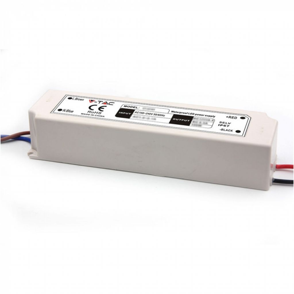 Alimentatore In Plastica 60W 12V 5A Colore Bianco IP67-image
