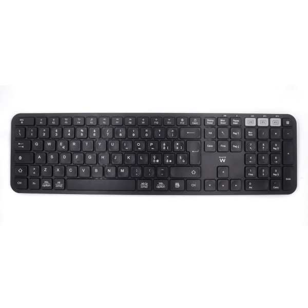 Ewent EW3275 - Tastiera Wireless Multiconnessione, Tastiera Senza Fili Per Windows, Mac Osx, Ios E Android, Durata Della Batteria Molto Lunga, Con Layout Italiano Qwerty