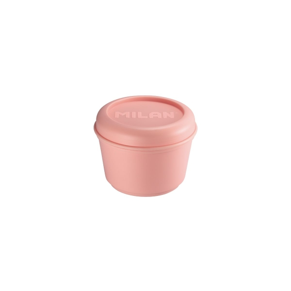 Milan Collection 430 Lunch Box Rotondo 025 L - Adatto a Microonde Lavastoviglie e Congelatore - Senza BPA - Dimensioni 10 x 7 cm - Rosa