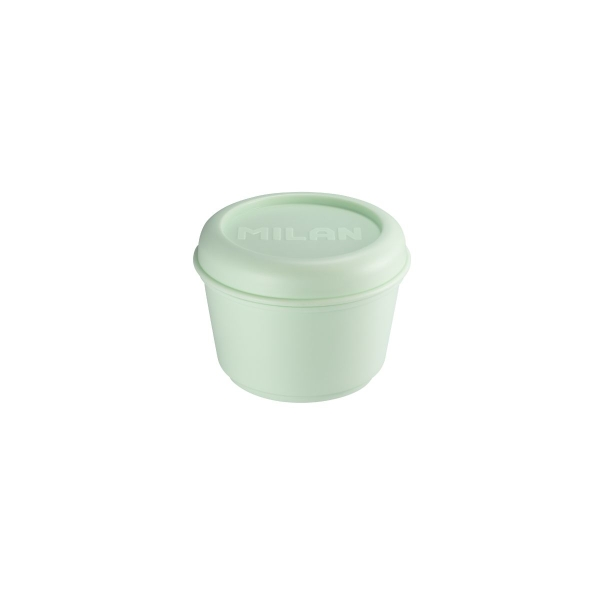 Milan Collection 430 Lunch Box Rotondo 025 L - Adatto a Microonde Lavastoviglie e Congelatore - Senza BPA - Dimensioni 10 x 7 cm - Verde