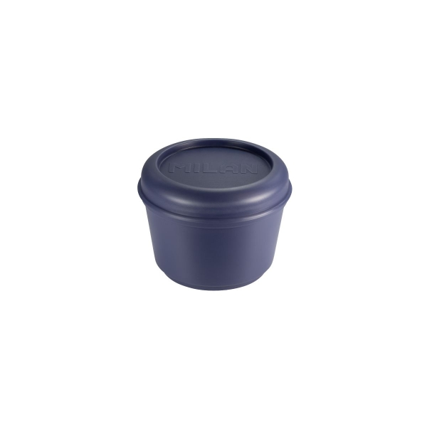 Milan Collection 430 Lunch Box Rotondo 025 L - Adatto a Microonde Lavastoviglie e Congelatore - Senza BPA - Dimensioni 10 x 7 cm - Blu