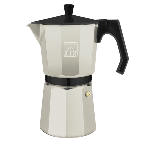 Cecotec Caffettiera italiana Mokclassic 900 per 9 tazze - Alluminio pressofuso - Adatta a piani cottura a gas elettrici e in vetroceramica - Facile da