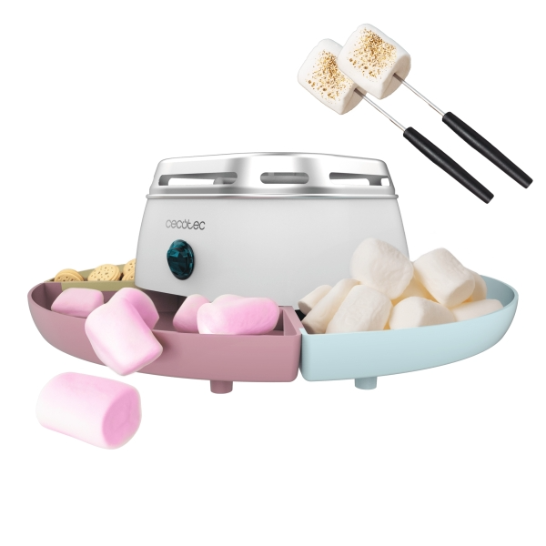 Cecotec Scalda marshmallow Fun and Sugar - 270W - Sicuro - 2 forchette in metallo - Scomparti rimovibili - Senza fiamma - Facile da pulire e riporre -
