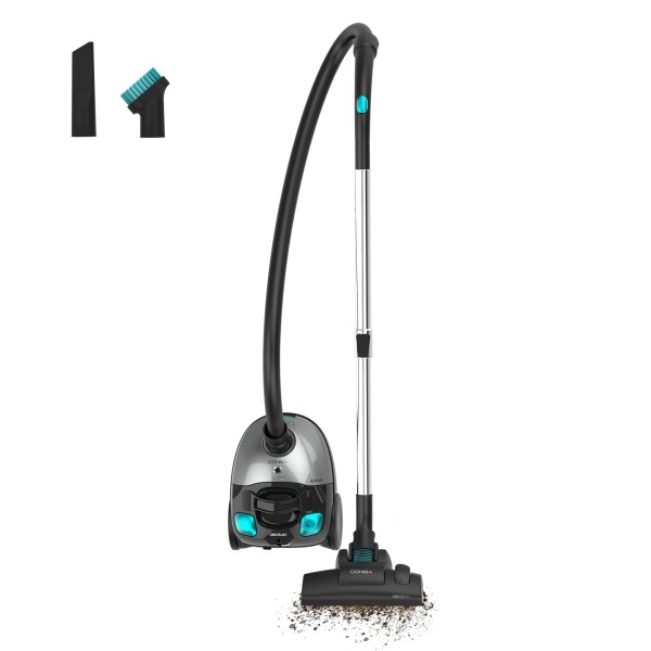 Cecotec Aspirapolvere a traino Conga Powerbag 2000 Compact Plus - 800W - Serbatoio da 2L - Filtrazione ad alta efficienza - Tubo telescopico regolabil
