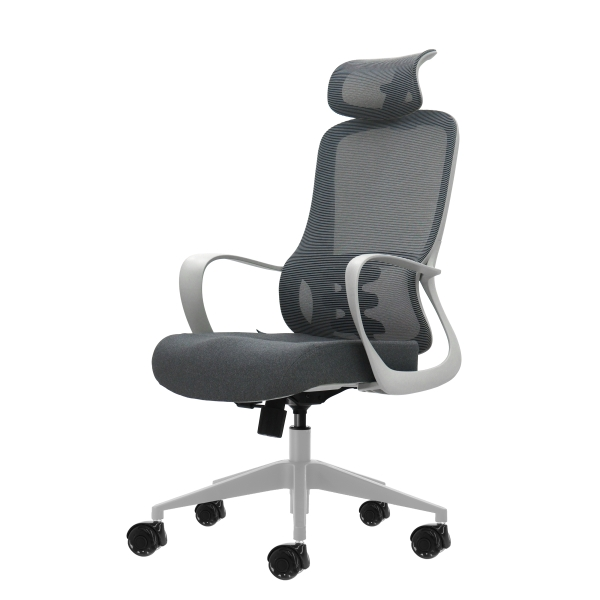 Sedia da ufficio ergonomica Oqonos Cherg 008 con poggiatesta cervicale regolabile schienale in rete traspirante pistone a gas di classe 4 supporto