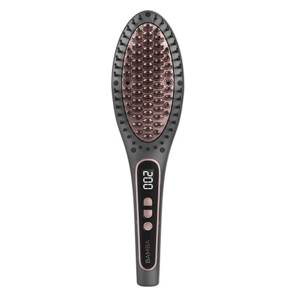 Cecotec Spazzola lisciante in ceramica InstantCare Smooth Brush - Display a LED - Temperatura regolabile fino a 220ºC - Spegnimento automatico - Cavo 