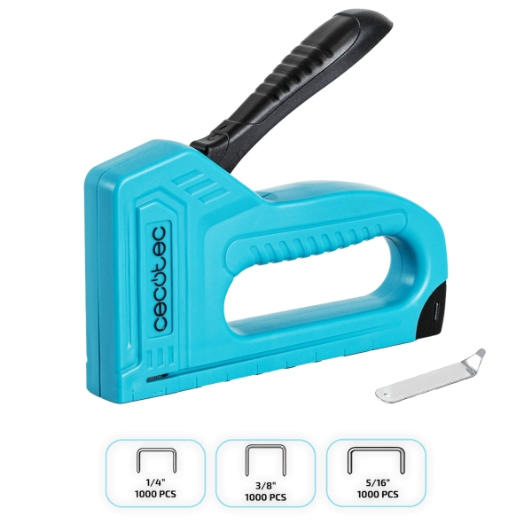 Cecotec Chiodatrice/graffatrice FastTacker - 3000 punti inclusi - Nero e blu