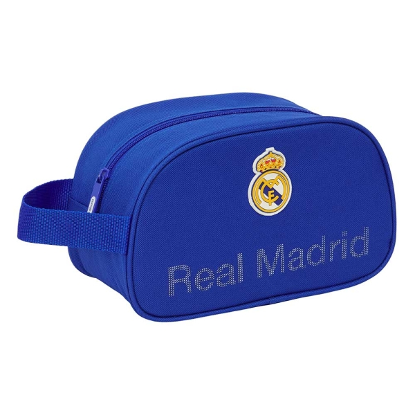 Beauty case Safta Real Madrid 5L - Chiusura con cerniera - Maniglia laterale - Compatibile con trolley - 260x120x150mm - Blu