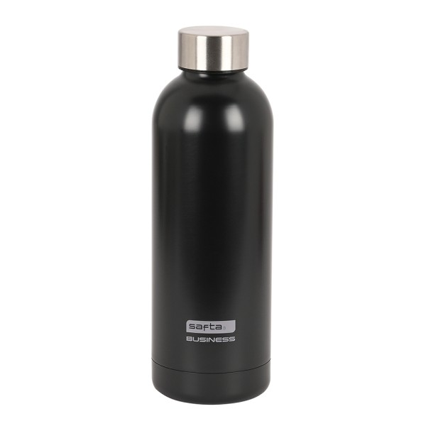 Safta Business - Borraccia termica da 500 ml in acciaio inossidabile colore nero