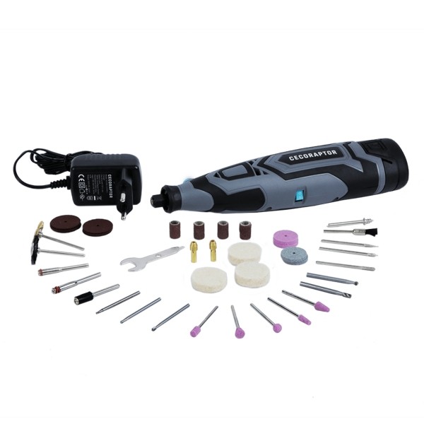 Cecotec CecoRaptor Polish aCecotec CecoRaptor Lucidatrice e levigatrice 1200 Ultra Utensile multifunzione rotativo a batteria - 25.000 giri/min - Batt
