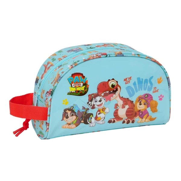 Safta Paw Patrol Dino Rescue Beauty Case - Compatibile con trolley - Maniglia laterale - Tasca interna con cerniera - 26x16x9 cm - Blu pastello