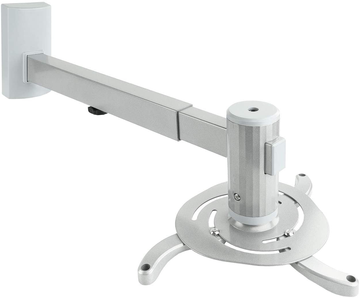 Tooq Staffa da Parete per Proiettore - Inclinabile e Girevole - Peso Max 10Kg - Colore Argento