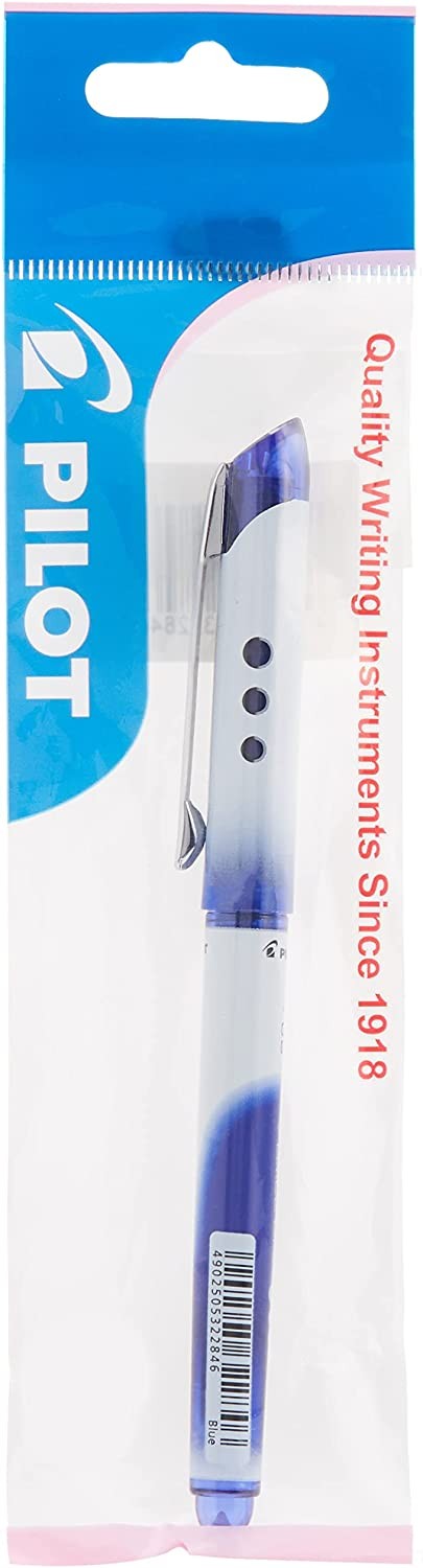 Pilot Penna a inchiostro liquido V Ball Grip 05 - Punta a sfera conica 05 mm - Linea 03 mm - Impugnatura in gomma - Colore blu