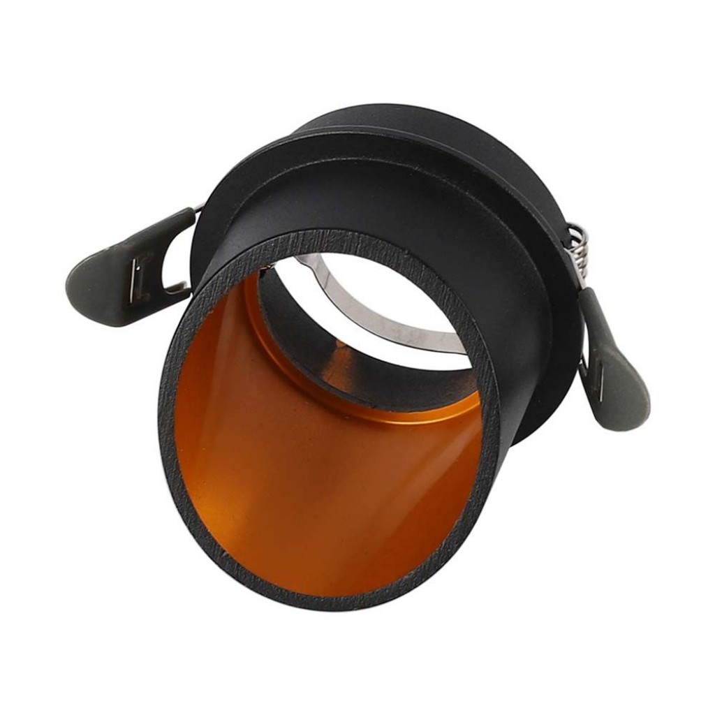 V-TAC Portafaretto LED da Incasso GU10 Corpo in Alluminio a Cilindro Colore Nero