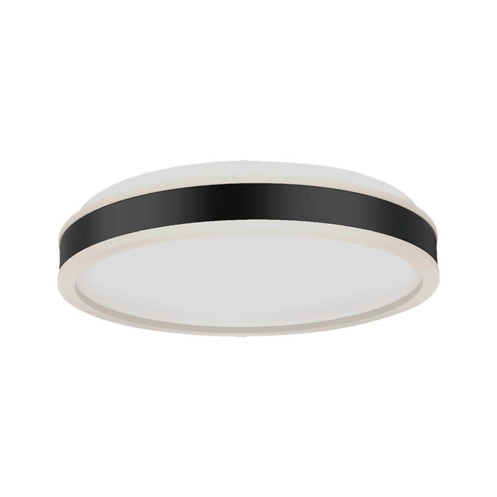 V-TAC Lampadario LED con Montaggio a Plafone 48W Dimmerabile TRIAC d: 500mm h: 62mm Colore Nero 4000K