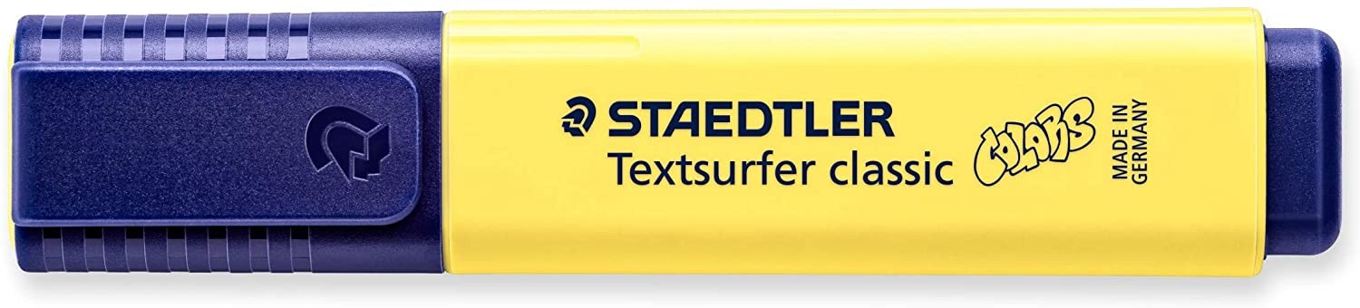 Staedtler Textsurfer Classic 364 Pastel Fluorescent Marker - Punta a scalpello - Linea tra 1 - 5 mm - Inchiostro a base d acqua - Colore giallo girasole