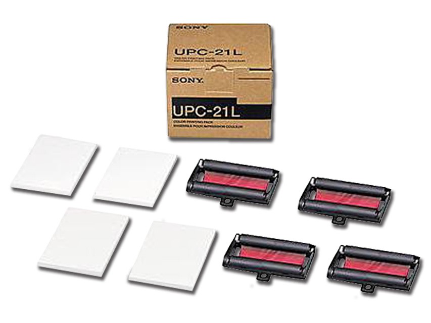 ORIGINALE Sony Value Pack differenti colori UPC-21L + A6 Farb- Pacchetto stampa fotografica 200 Blatt A6 Pacchetto di stampa a colori ? 200 pagine + 4 rulli