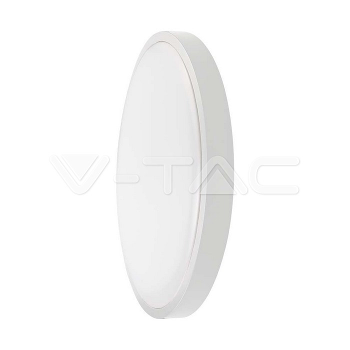 V-TAC PRO Plafoniera LED Chip Samsung Rotonda 24W con Sensore Microonde e Telecomando 100LM/W Colore Bianco ?295mm 3000K IP44